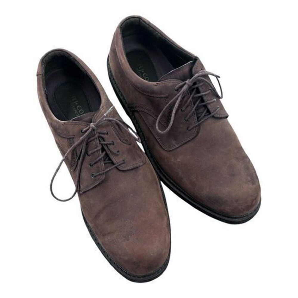 RJ Colt Shoes Size 12 M Oxford Wingtip Brown Leather‎ Low Top Waterproof Comfort